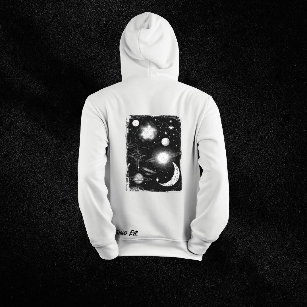 Celestial Drift Hoodie - White
